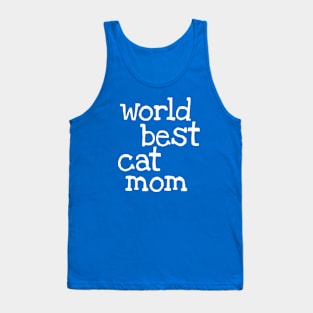 World best cat mom (white) Tank Top